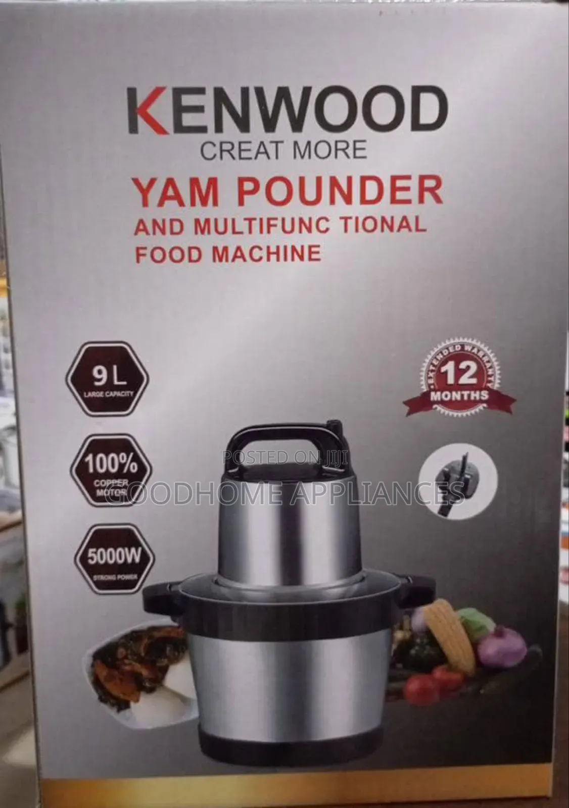 Yam Pounder and Multifunctional Food Machine 9l
