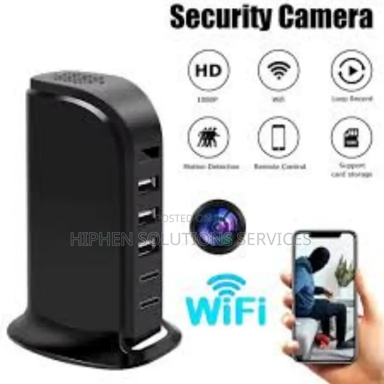Hd 1080p Usb Hub Wireless Video Camera Wifi Usb Charger Cam