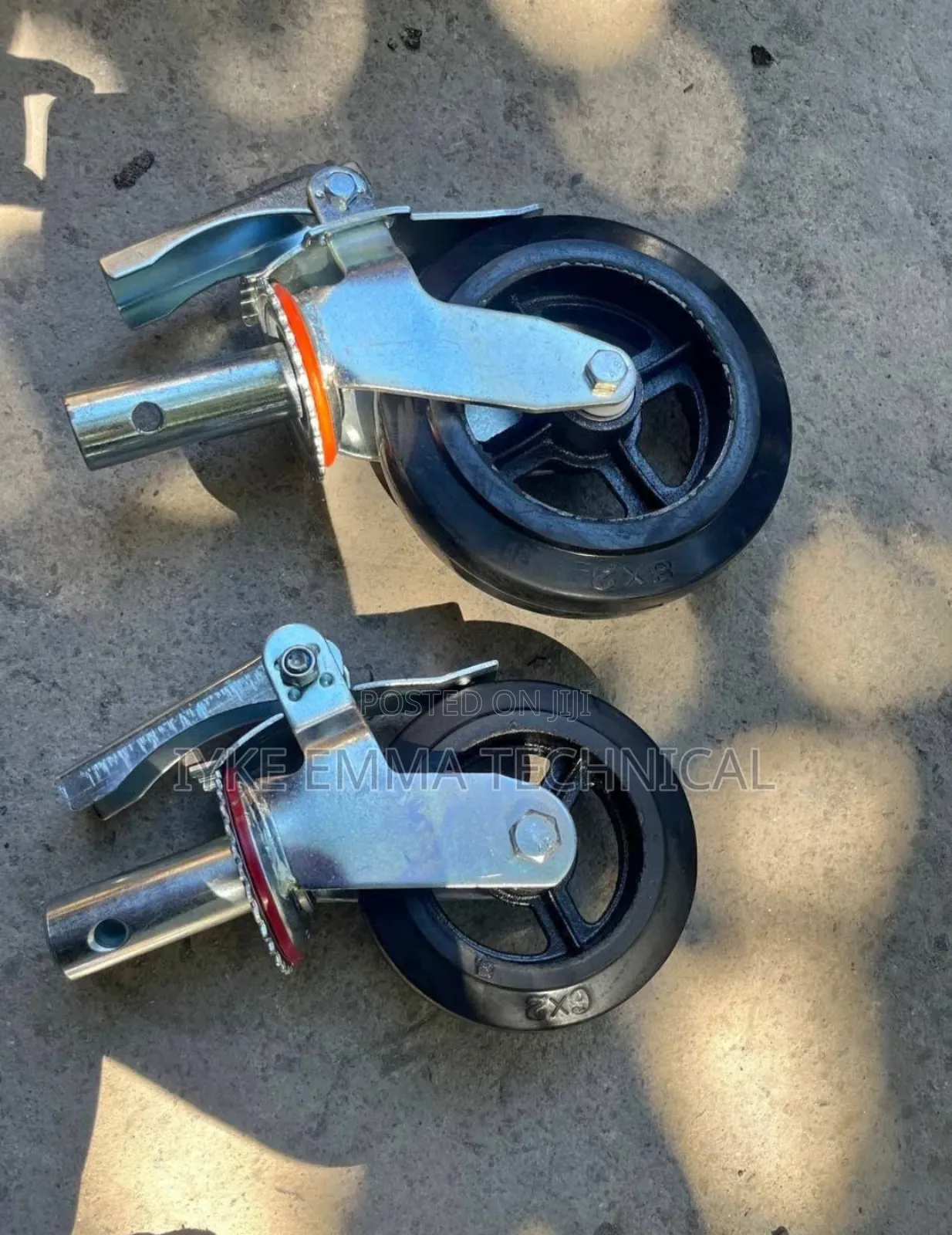 6 8 Inch Heavy-Duty Scaffolding Black Rubber Caster Wheel