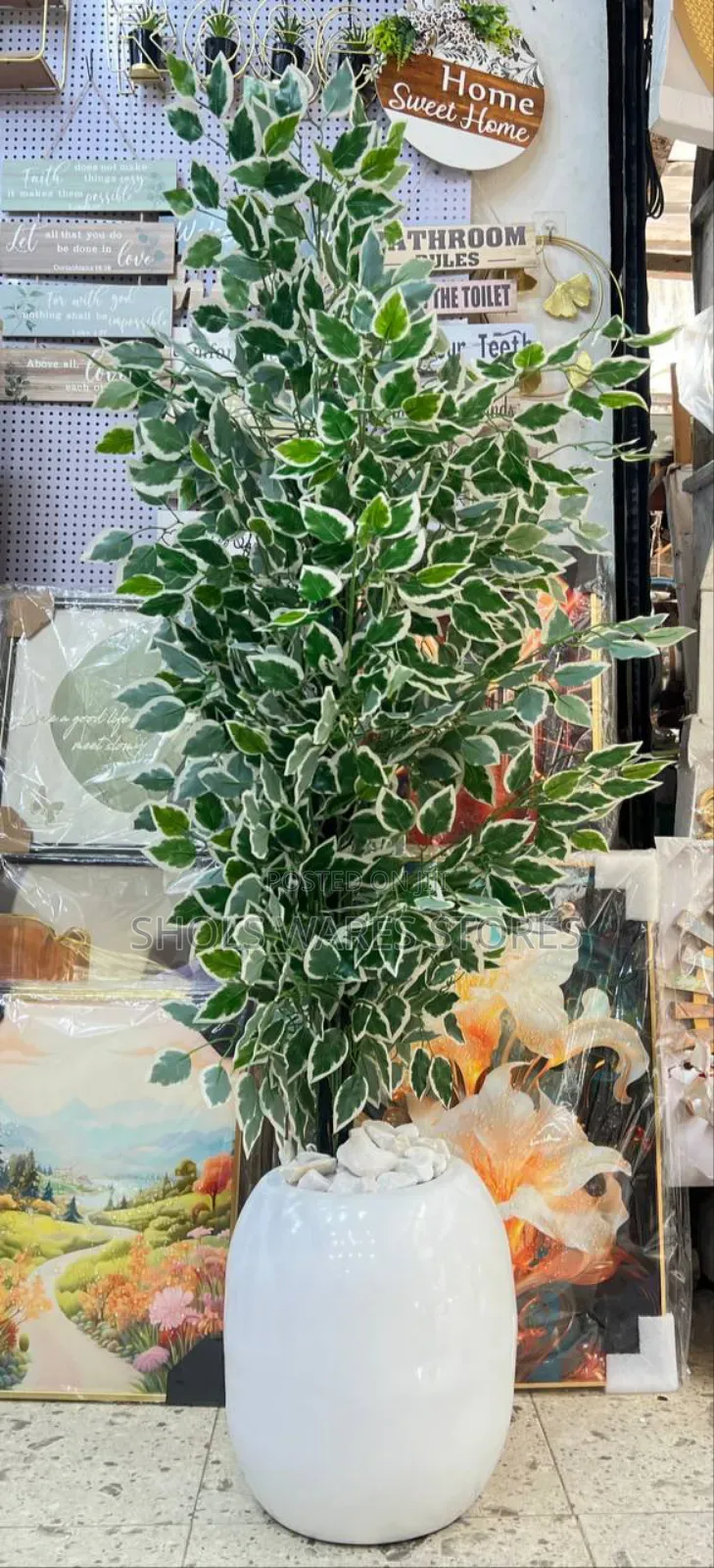Indoor/Outdoor Fibre Vase and Plant