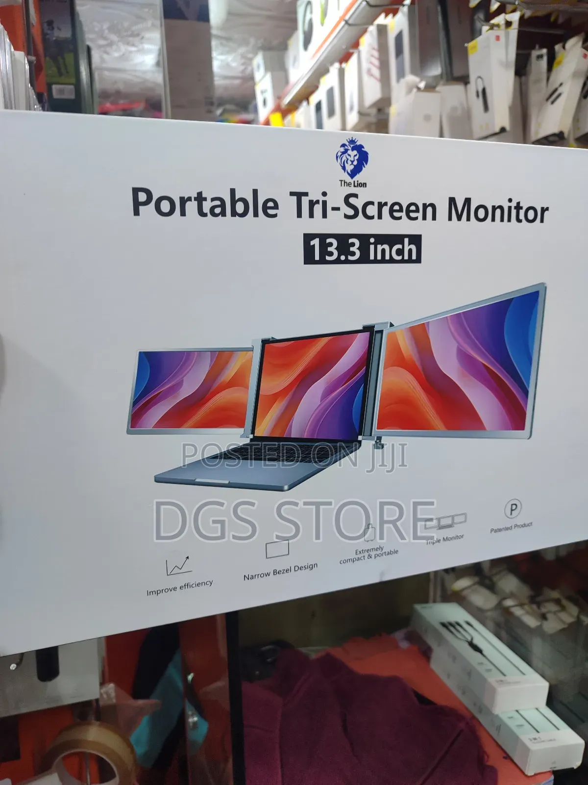 The Lion Portable Tri Screen Monitor 13.3"