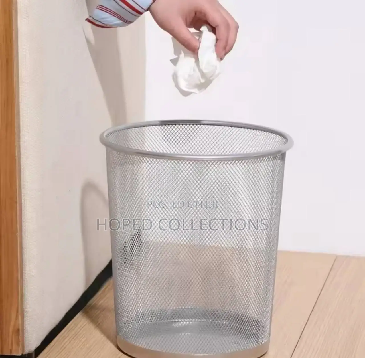 Metal Mesh Paper Trash Bin
