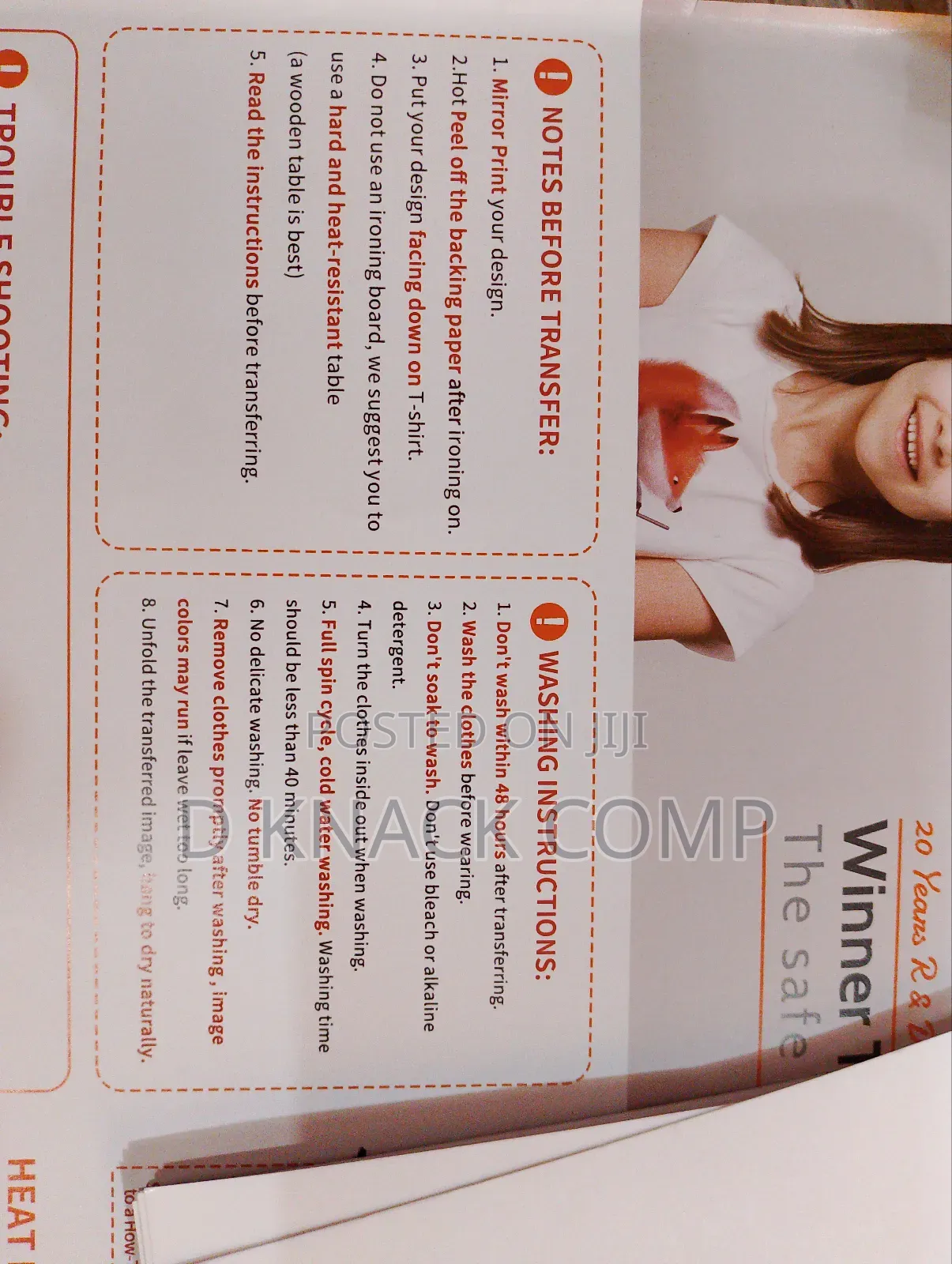20 PCS Winner Classic Laser Transfer Paper