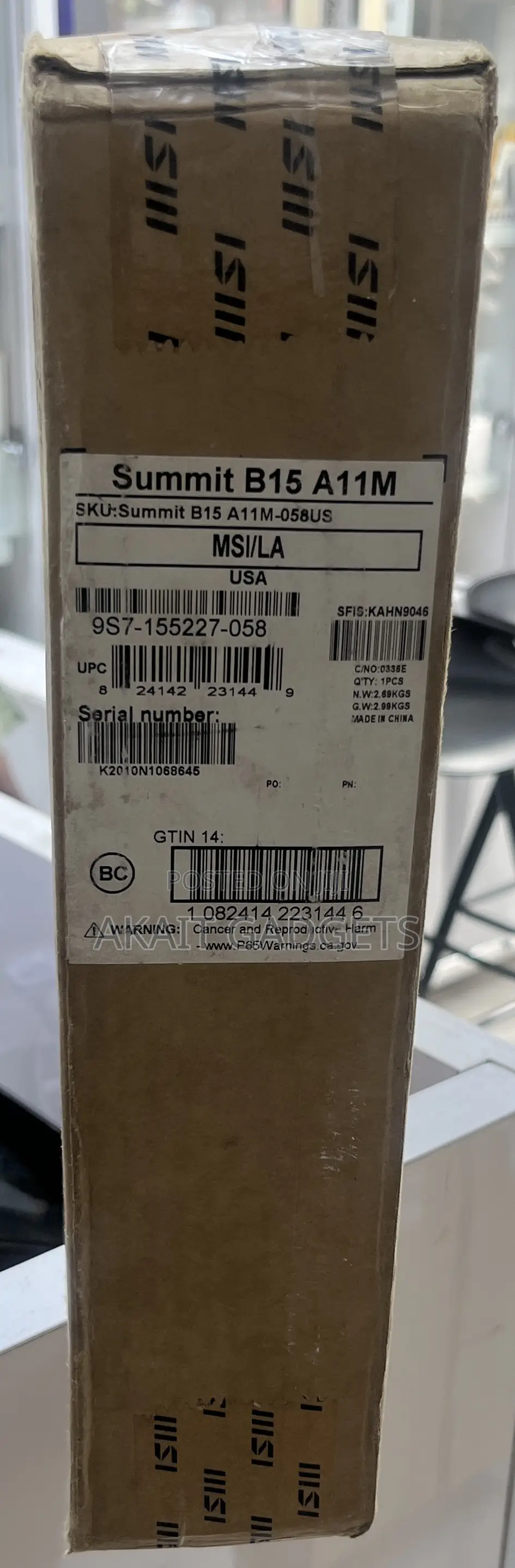 New Laptop MSI 8GB Intel Core I5 SSD 512GB