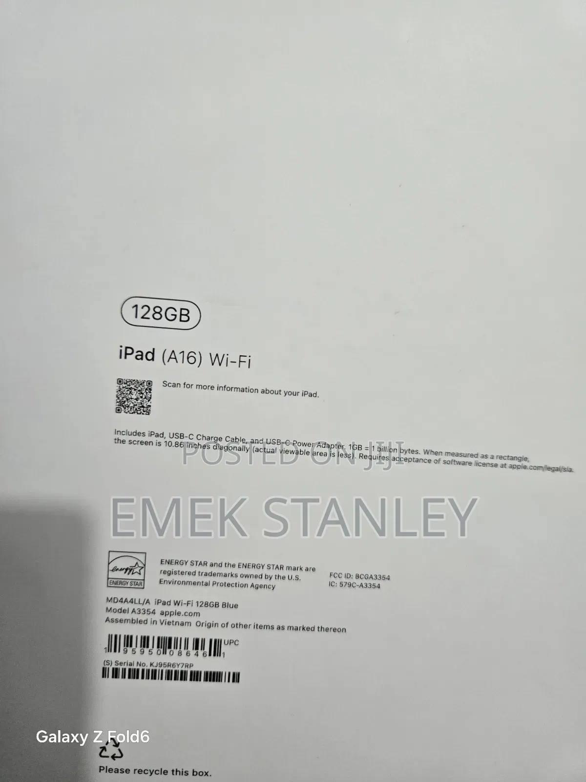 New Apple iPad Wi-Fi 128 GB Black