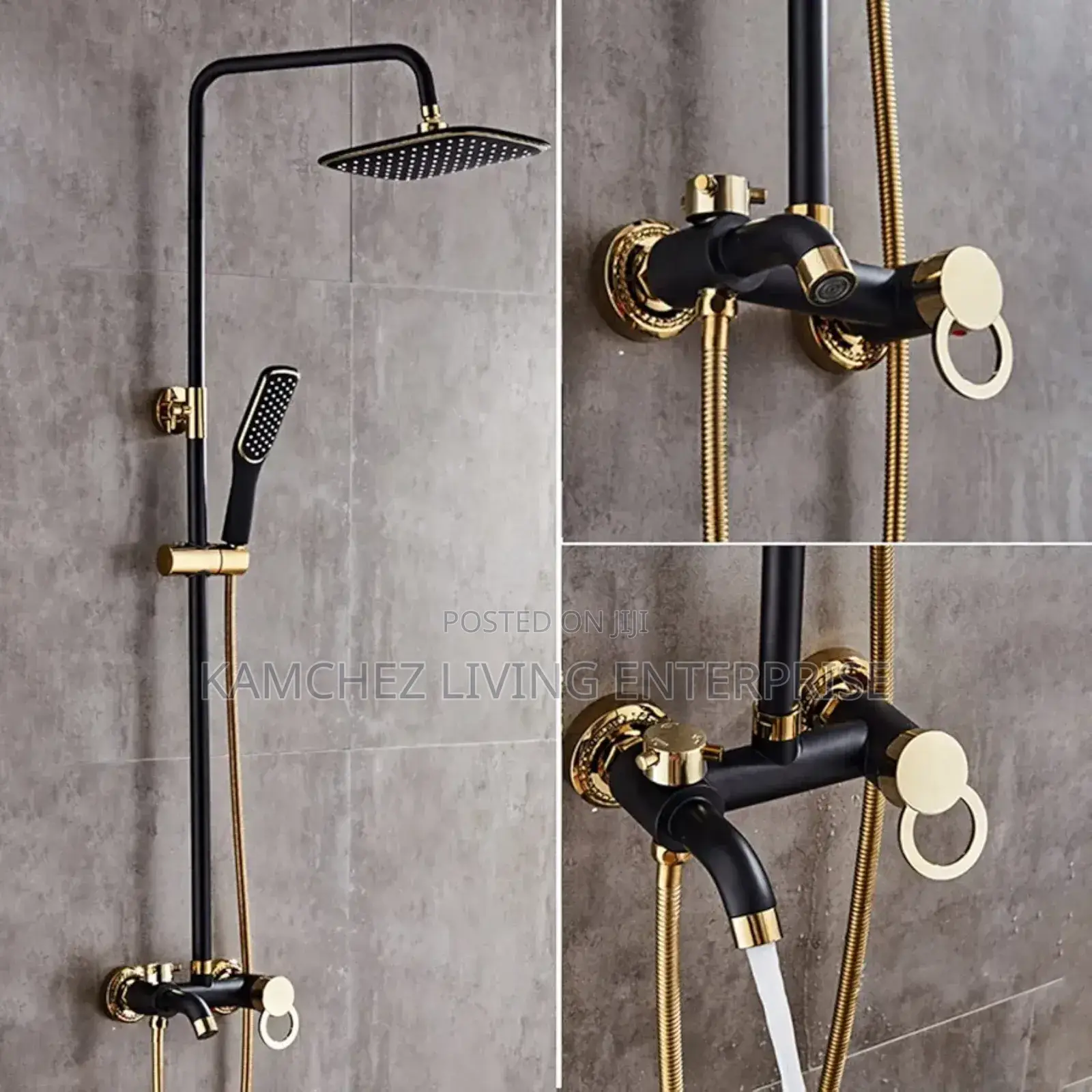 Luxury Rainfall Handheld Shower Set – High Pressure