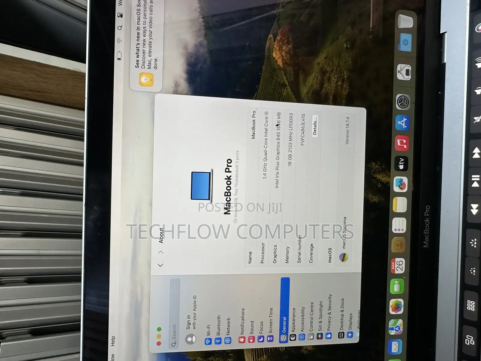 Laptop Apple MacBook Pro 2019 16GB Intel Core I5 SSD 256GB