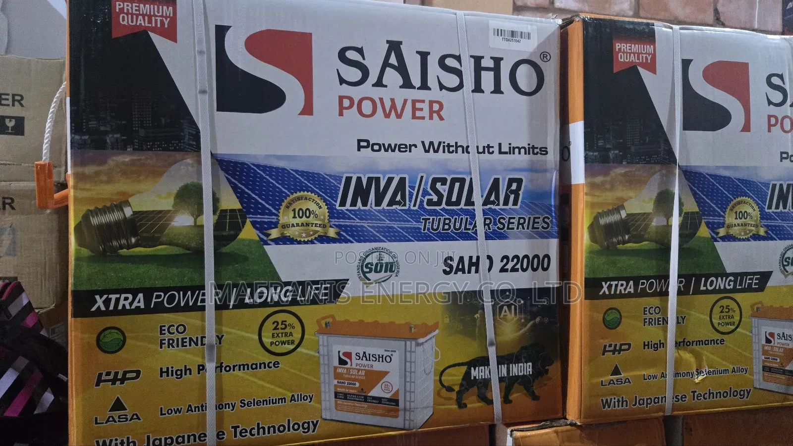 Saisho Power 220ah Tubular Battery