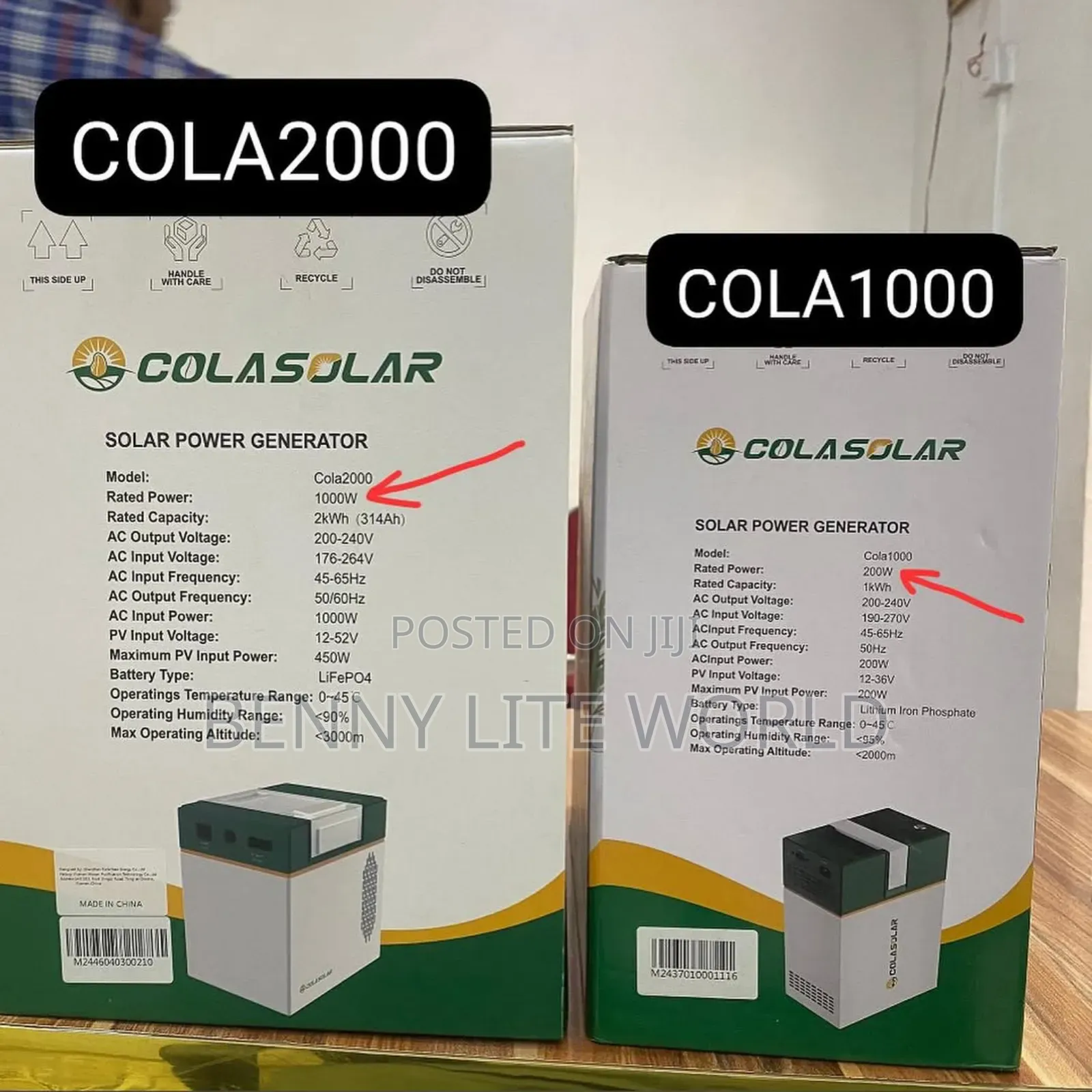 Colasolar 1000w Solar Power Generator