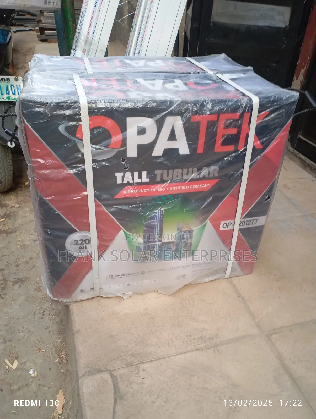 Opatek Tubular Battery 12v 220ahms