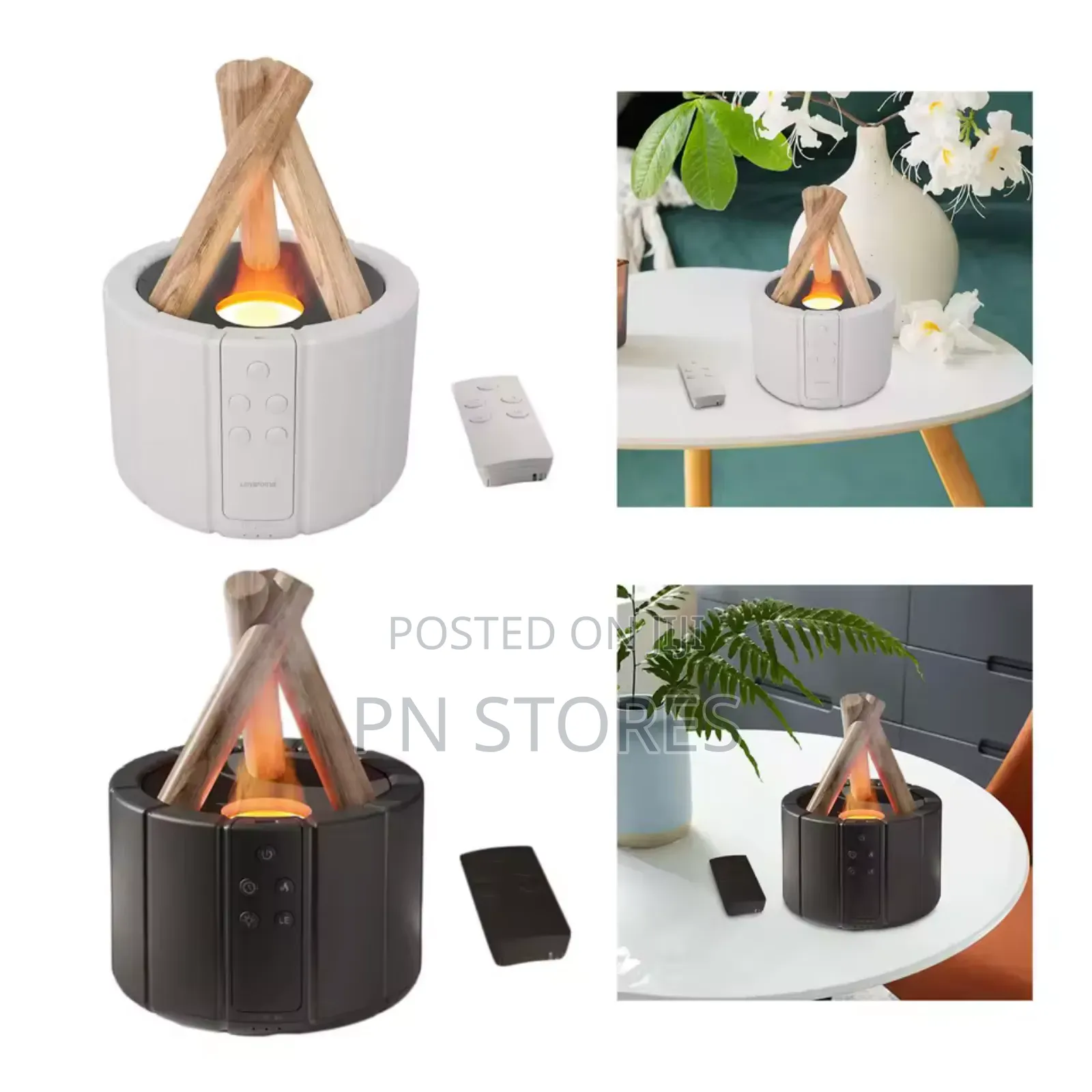 Realistic Flame Effect Humidifier With Changing Color