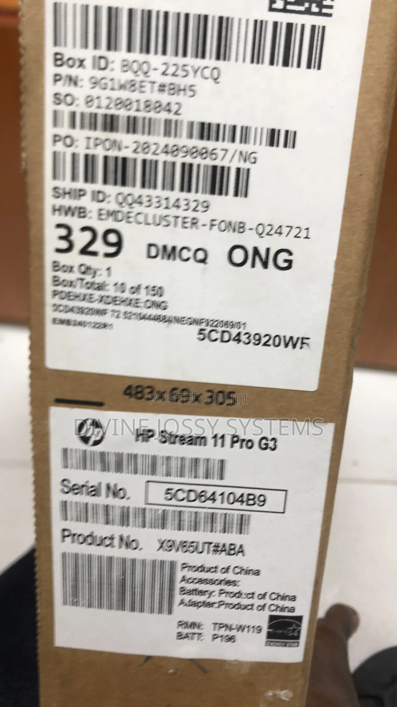 New Laptop HP Stream 11 Pro G3 4GB Intel Celeron SSD 60GB