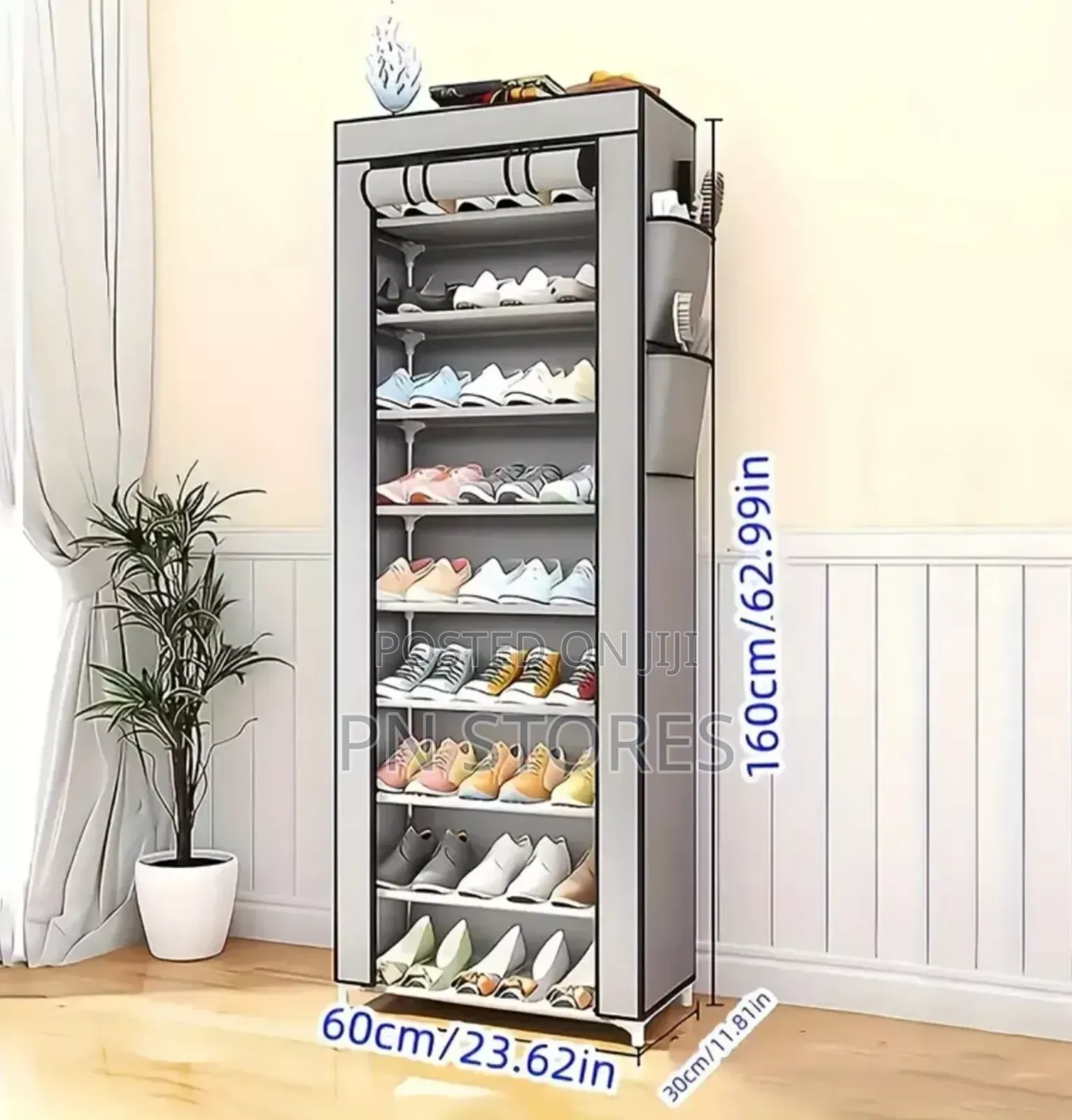 10 Layers Shoe Rack With Cover