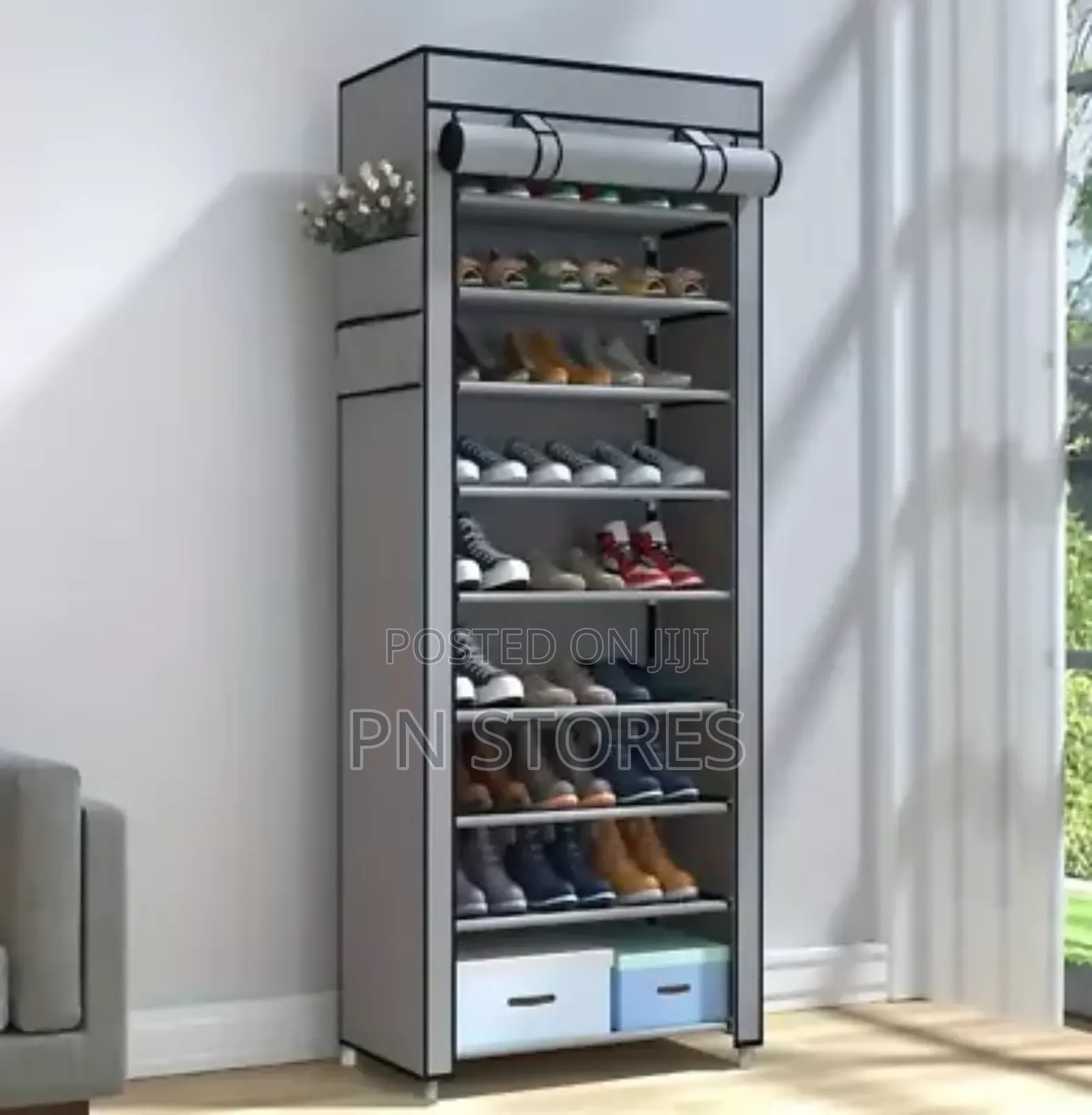 10 Layers Shoe Rack With Cover