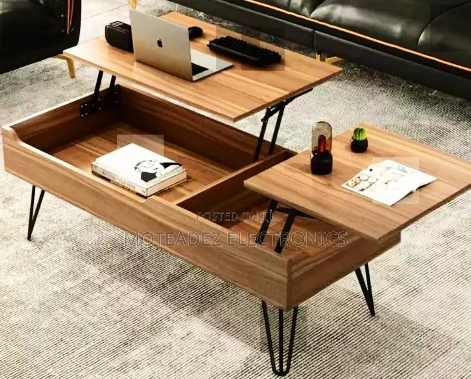 Big Size Luxury Foldable Wooden Centre Table With Drawers