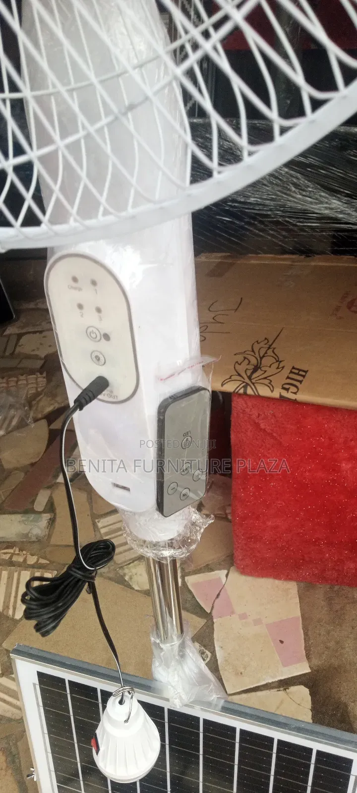 Solar Fan With Remote and Bulb
