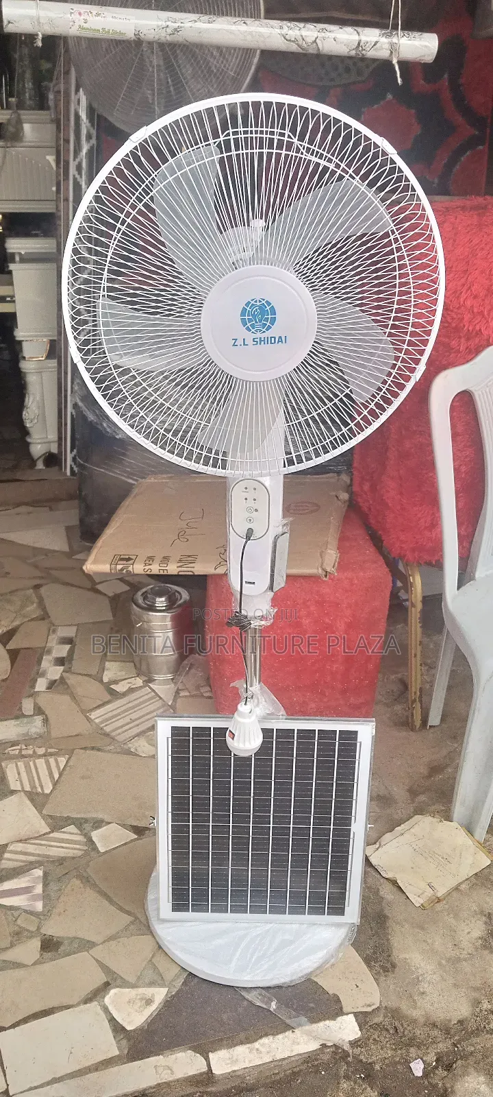 Solar Fan With Remote and Bulb