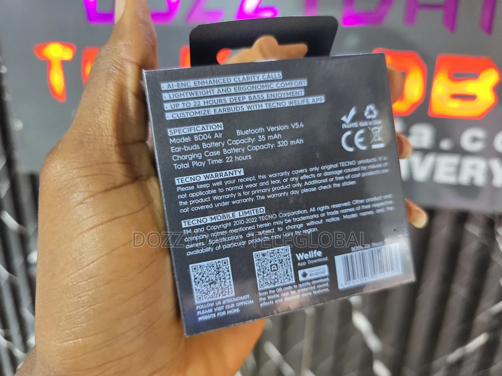 Tecno Buds 4 Air True Wireless Earbuds Deep Bass Ai Enc