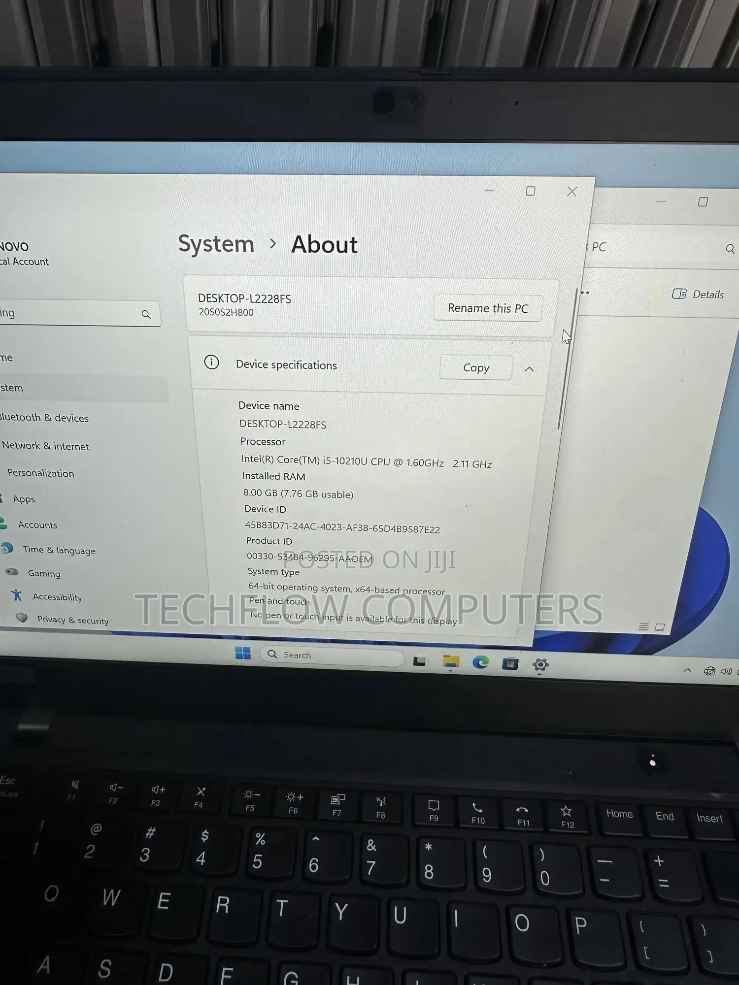 Laptop Lenovo ThinkPad T14 G1 8GB Intel Core I5 SSD 256GB