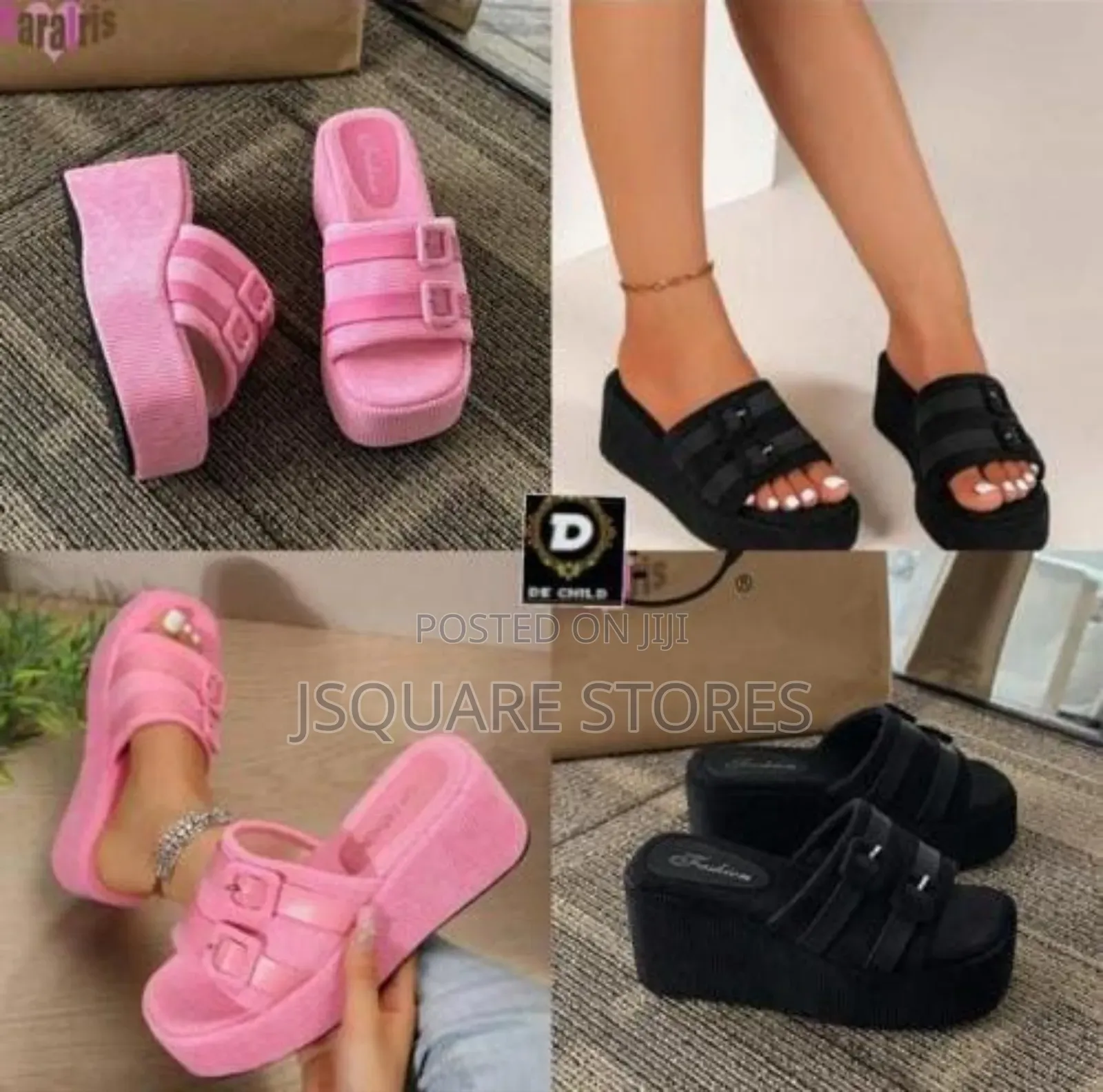 Boss Ladies Wedge Slippers