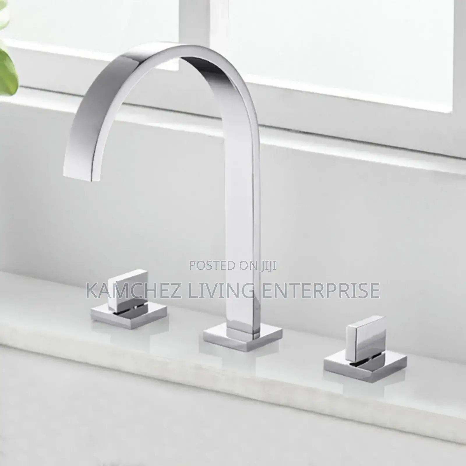 Modern Widespread Bathroom Faucet Mixer– Dual Handle, Chrome