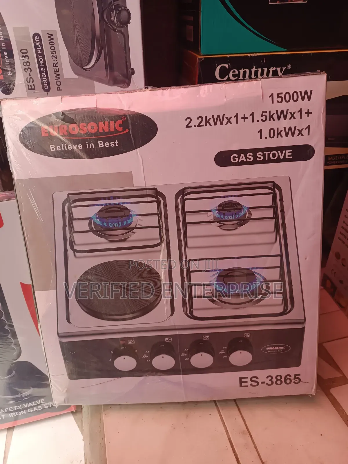 Eurosonic 3 Burner Gas With 1 Hot Plate
