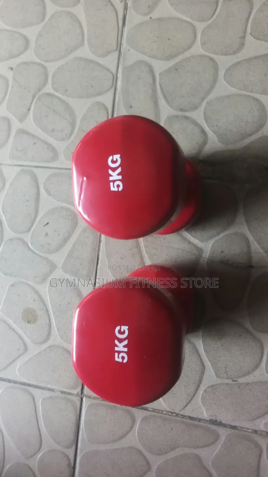 Pair Of 5kg Dumbbell Red New