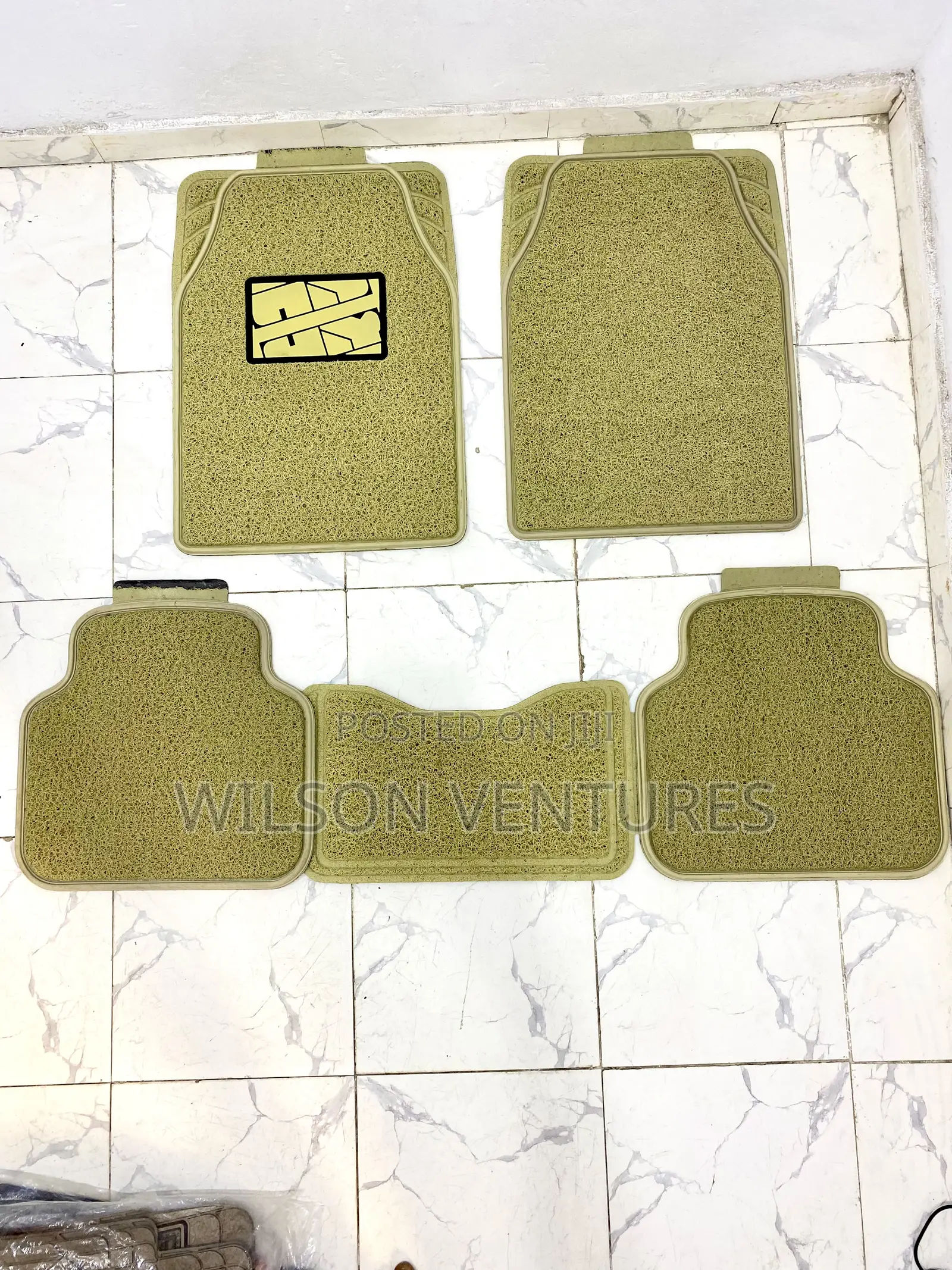 5pcs Universal Rug Foot Mat Cream Color
