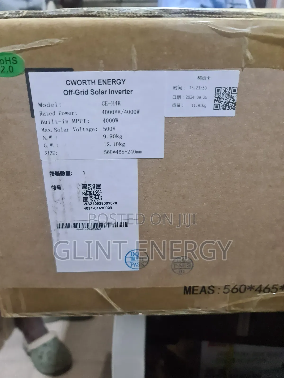 4kva 48v Cworth Off-grid Hybrid Inverter