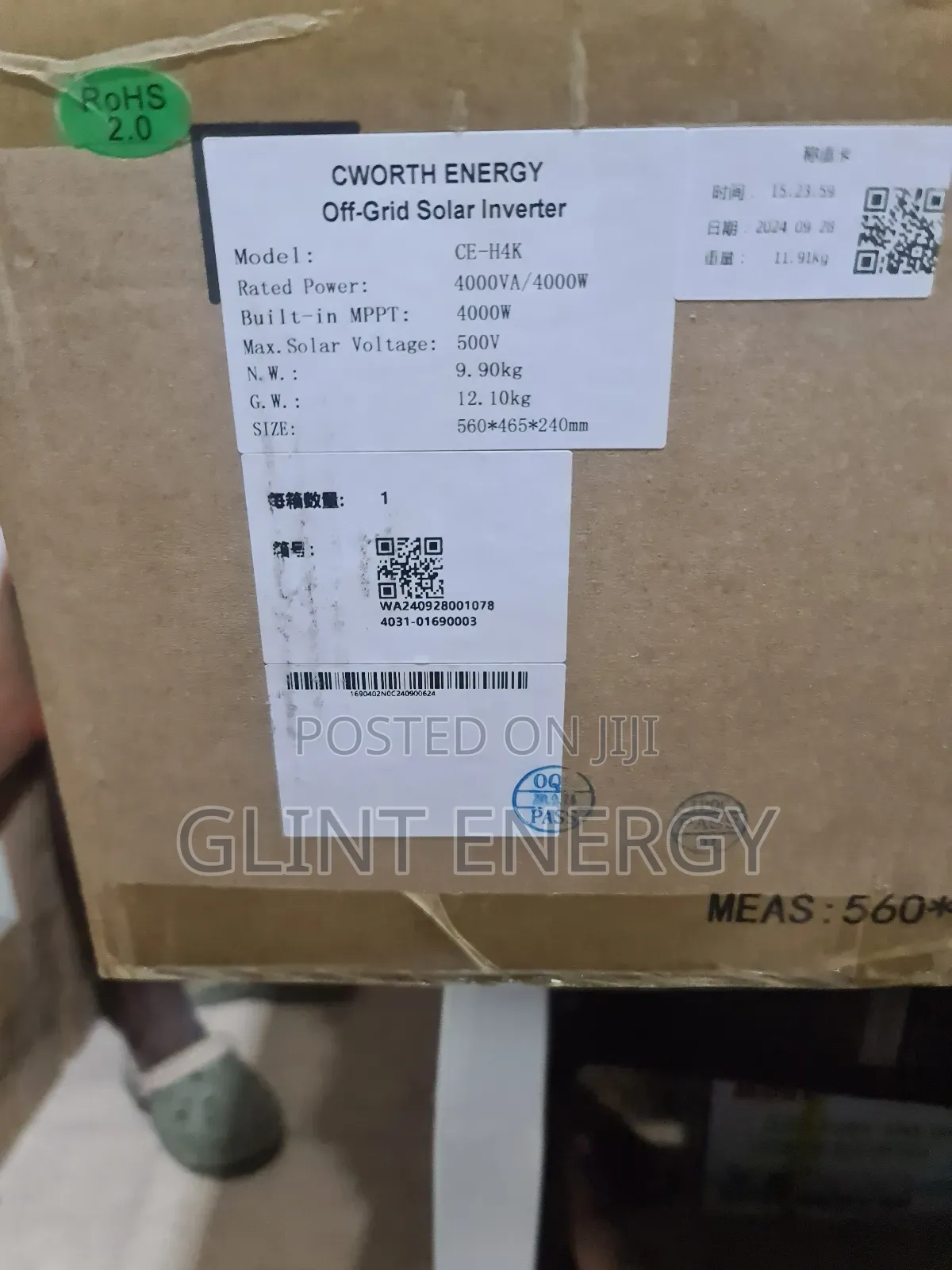 4kva 48v Cworth Off-grid Hybrid Inverter