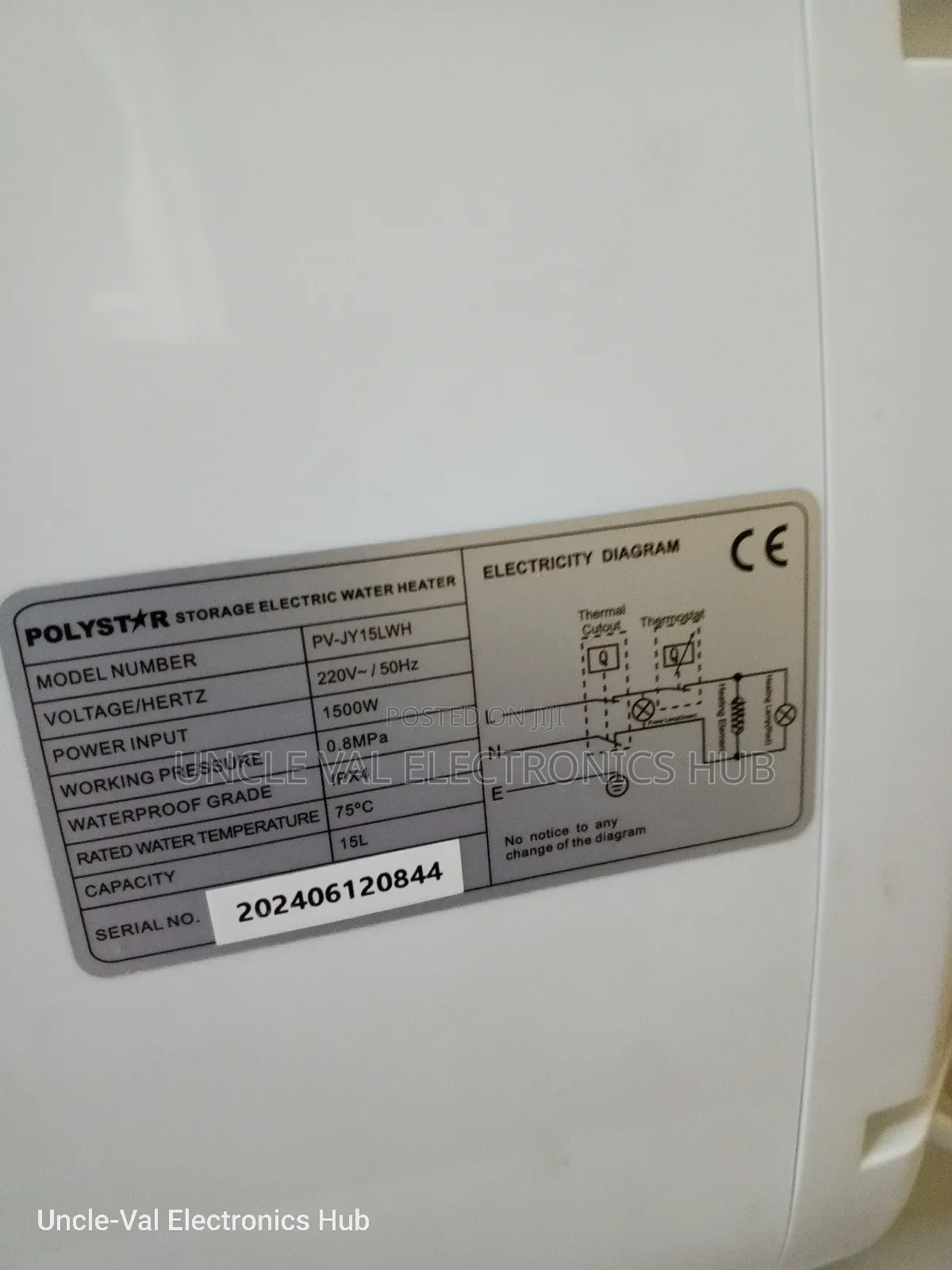 Polystar 15l Water Heater
