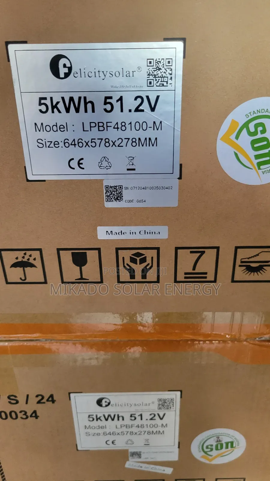 5kwh 24v Felicity Lithium Iron Phosphate Battery