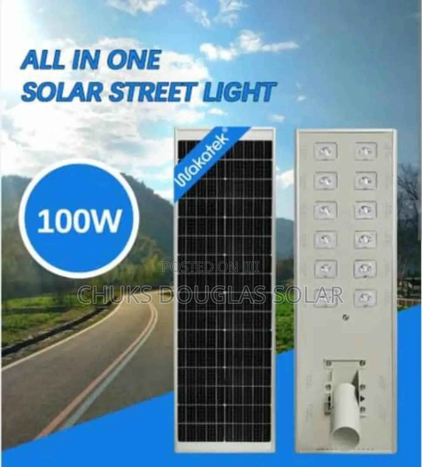 100w Wakatek Solar Street Light