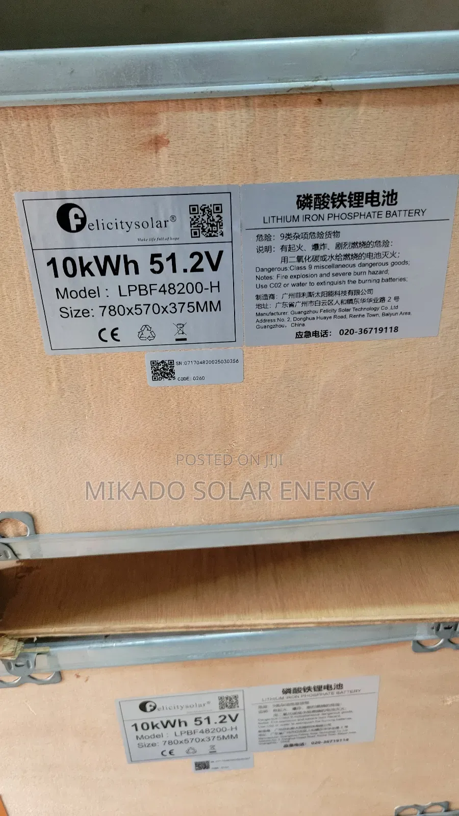10kwh 51.2v Felicity Lithium Iron Battery at Affordable Rate