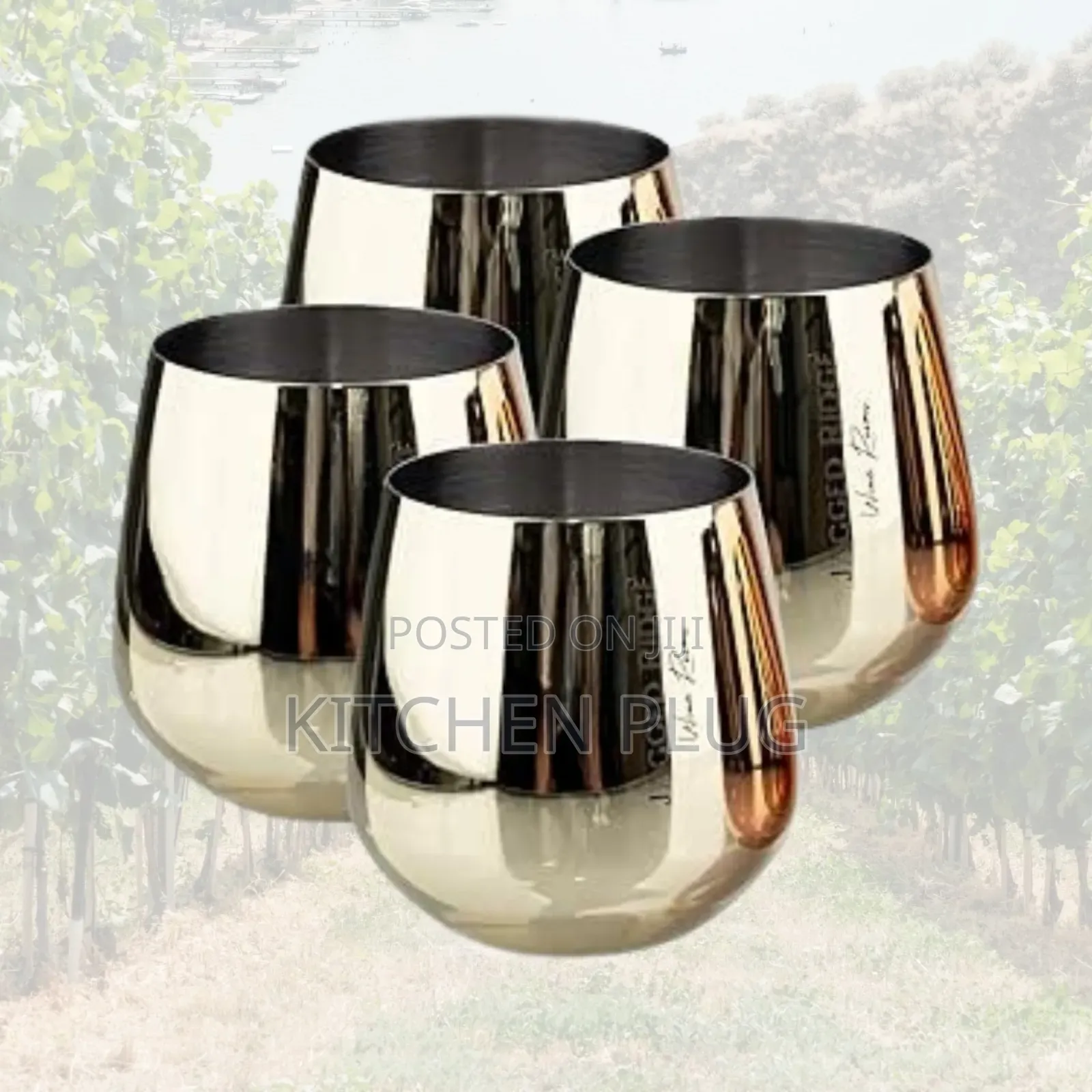 Stainless Steel Stemless Wine Glasses