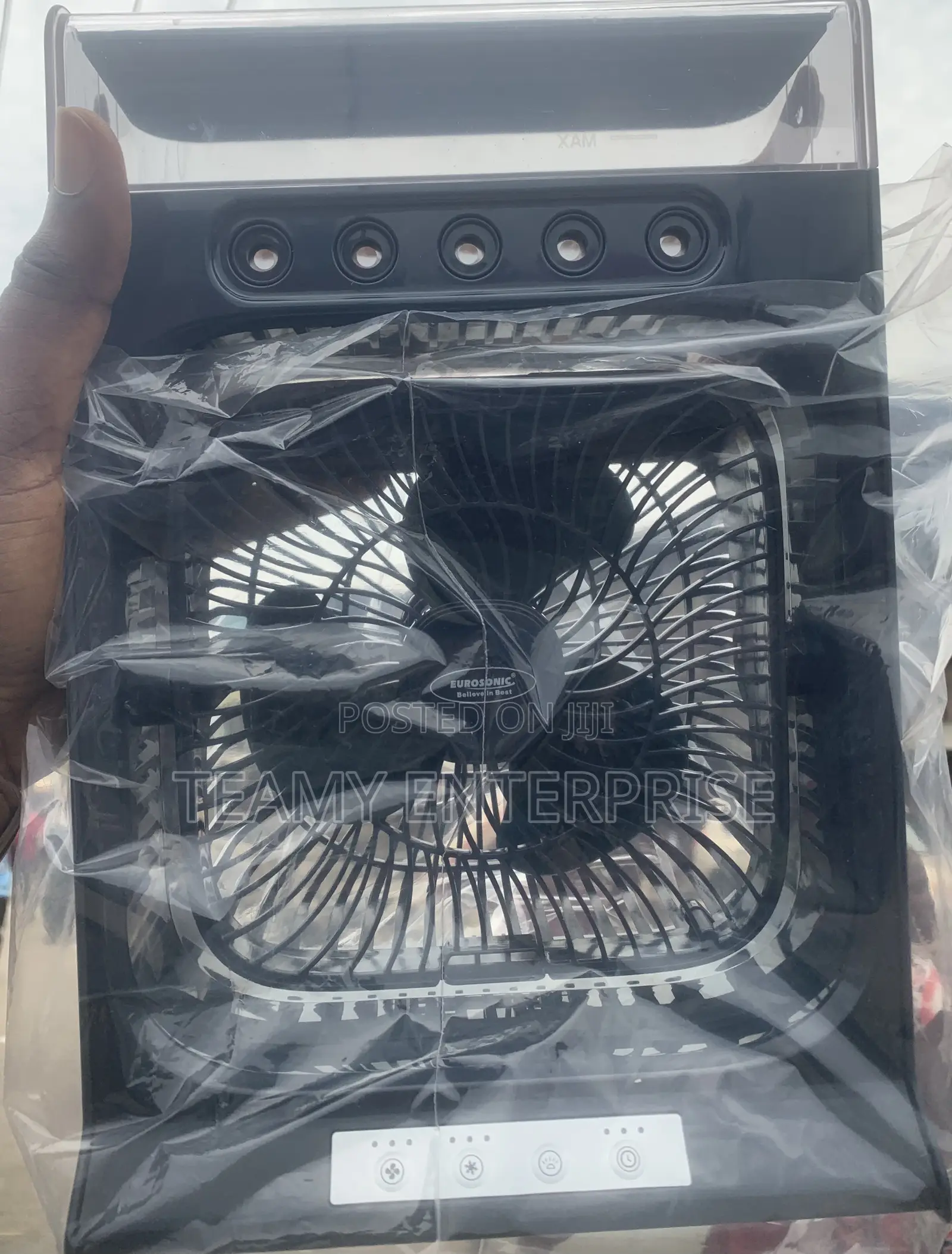 Eurosonic Rechargeable Mist Fan With Colour Lamp 7” Es-H-607