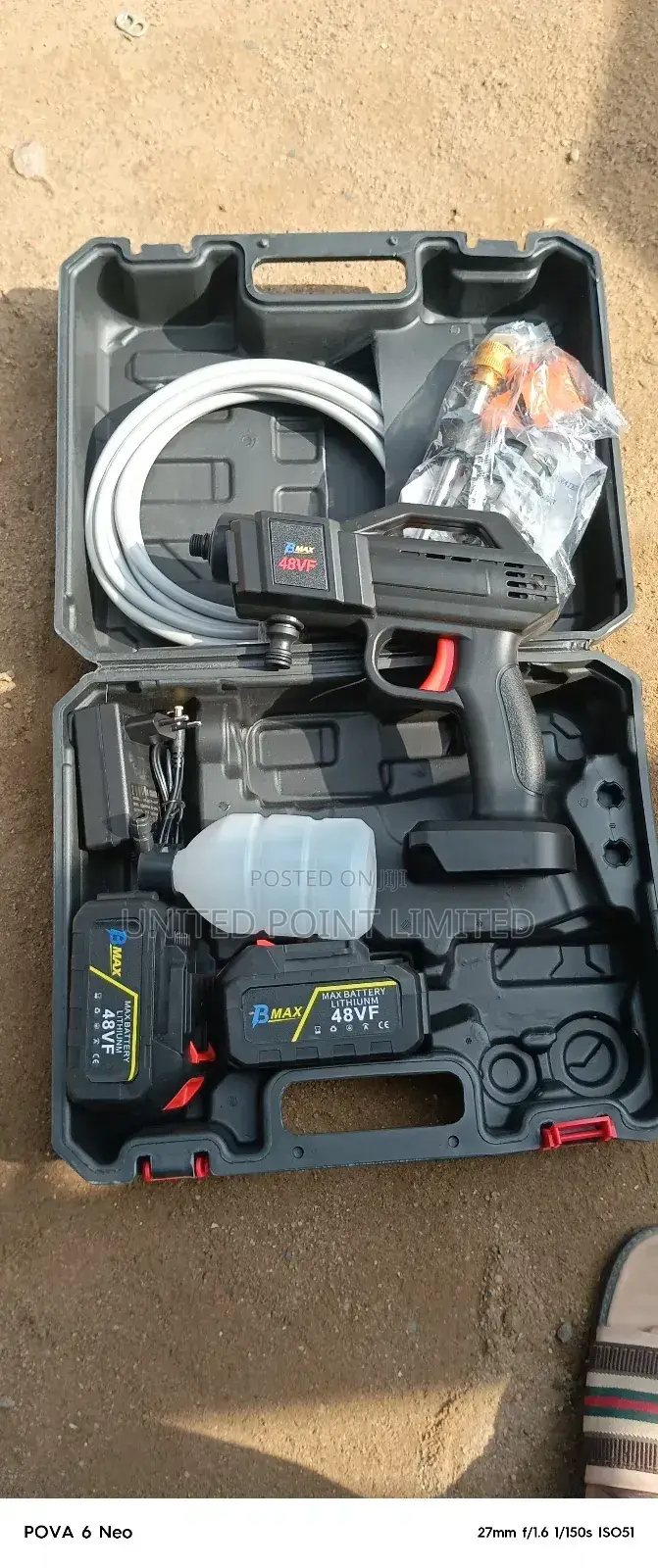 Electric Car Pressure Washer Gun Double Battery