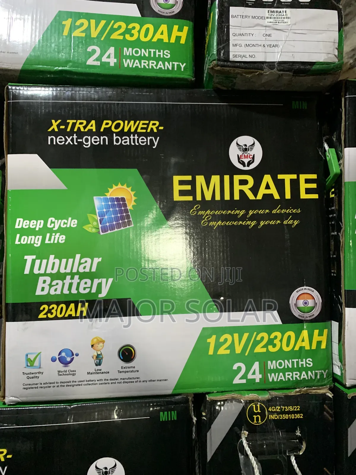 Emirate 230ah Tubular Battery