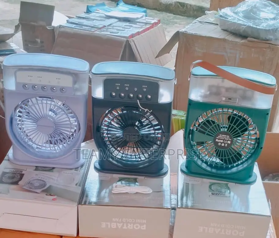 Rechargeable Mist Fan With Led - Portable Air Conditioner