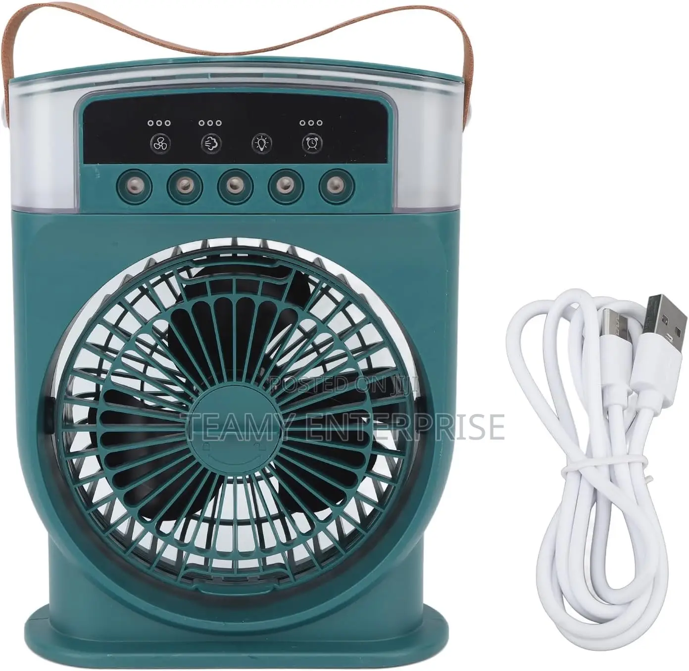 Rechargeable Mist Fan With Led - Portable Air Conditioner