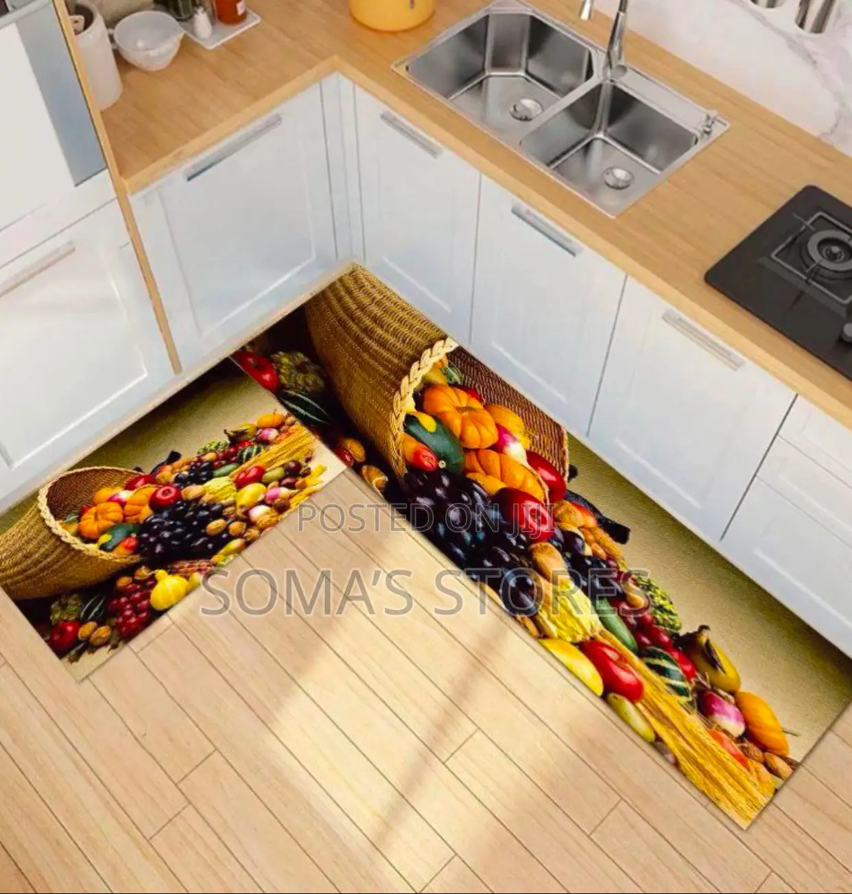 Polyester 2 In 1 Kitchen Mat