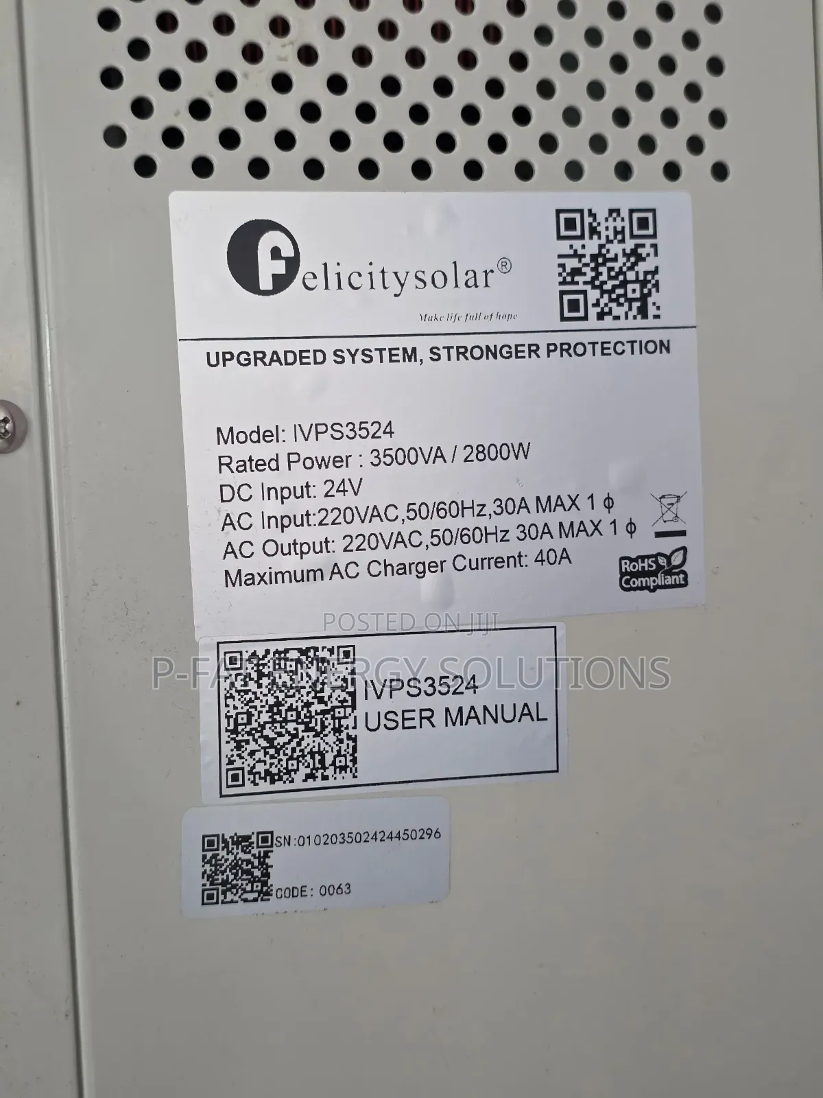 3.5kva Felicity Inverter