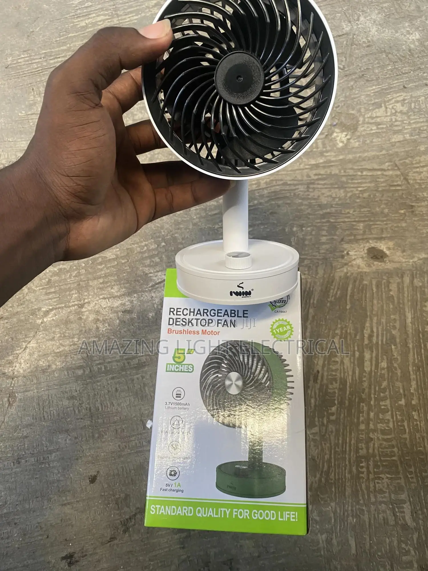 Rechargeable Table Fan