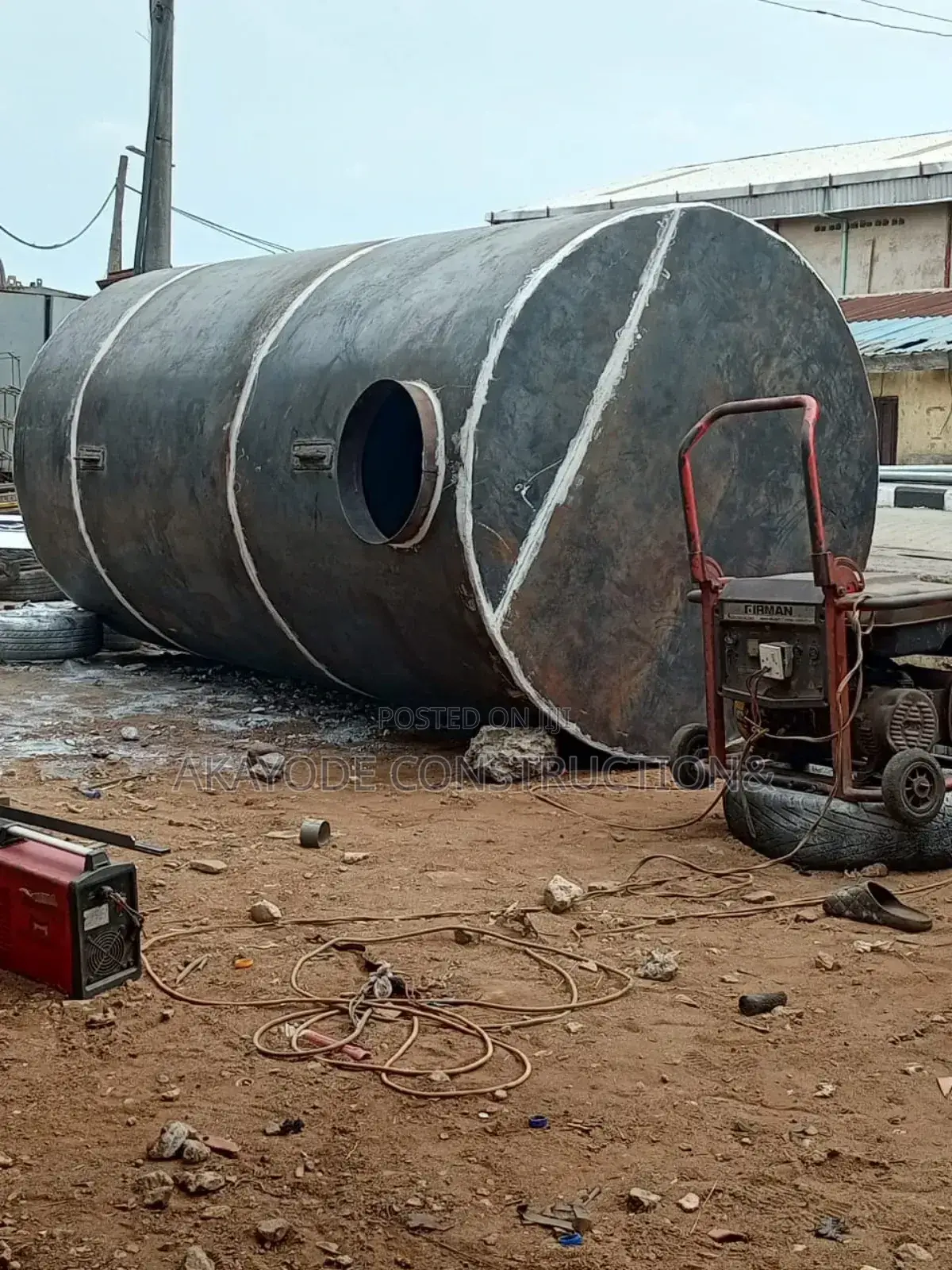 10,000l Round Diesel Tank