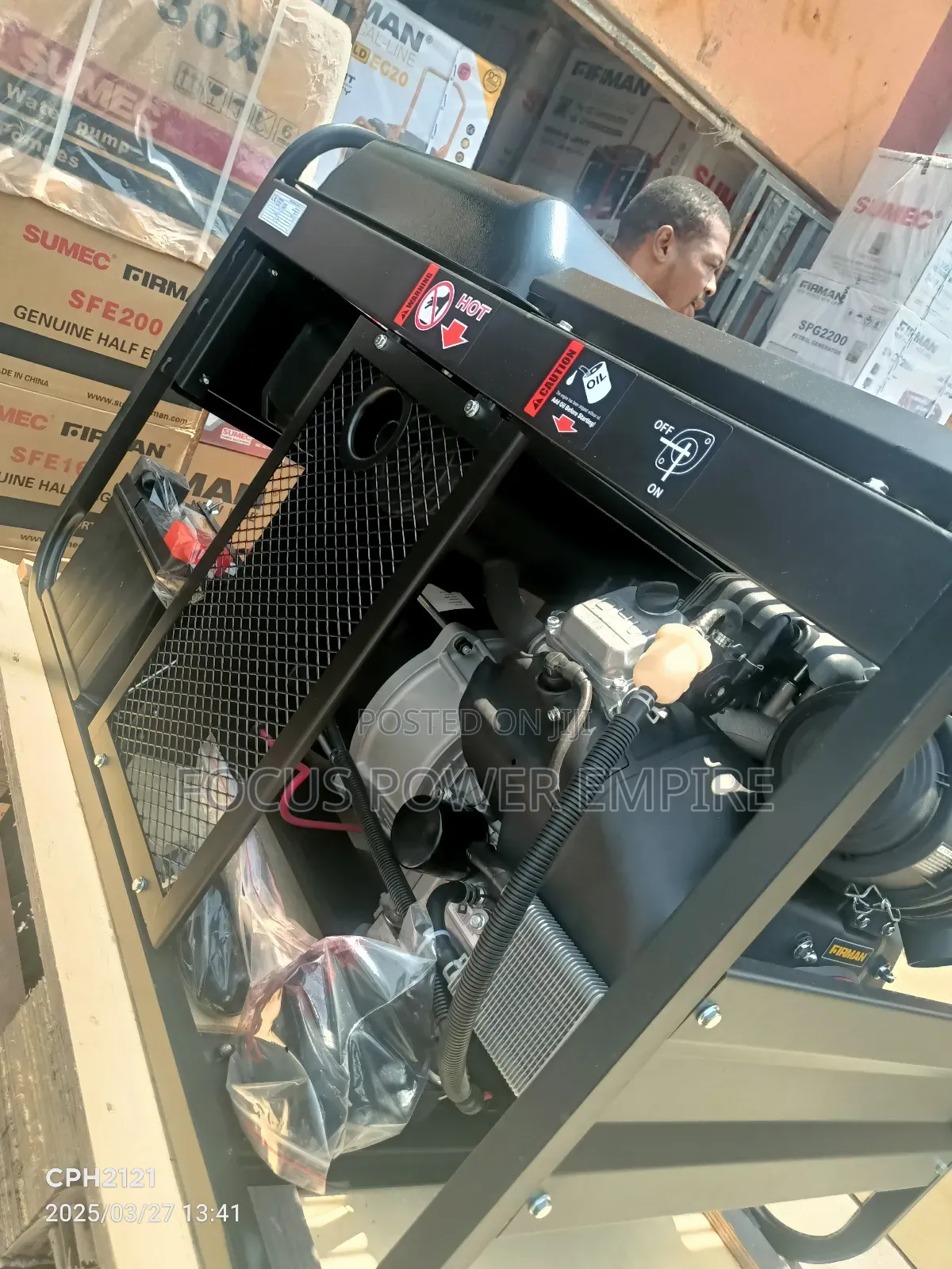 21.Kva Firman Heavy Duty Gen Petrol Zero Noisy Copper Coil