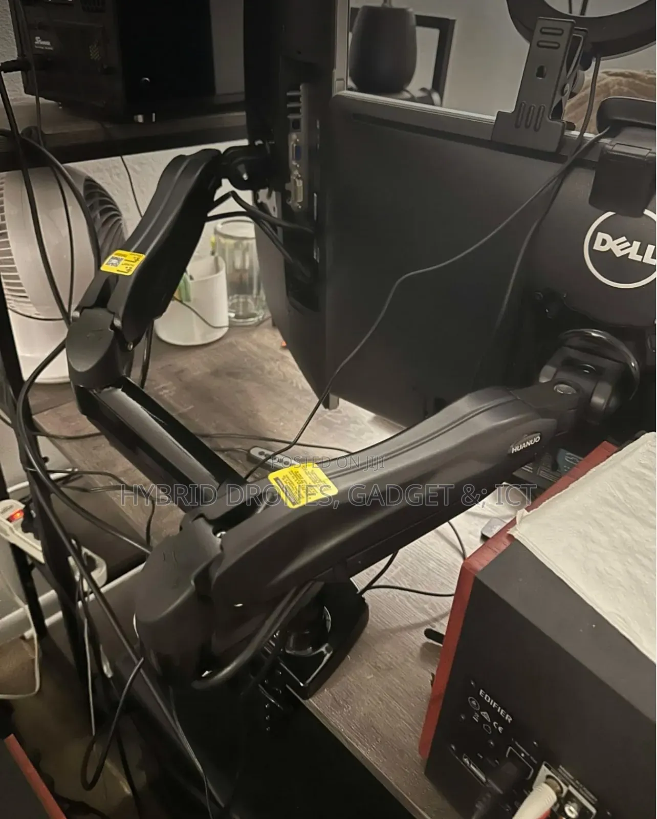Desktop Monitor Arm Adjustable Dual Carrier Heavy Duty