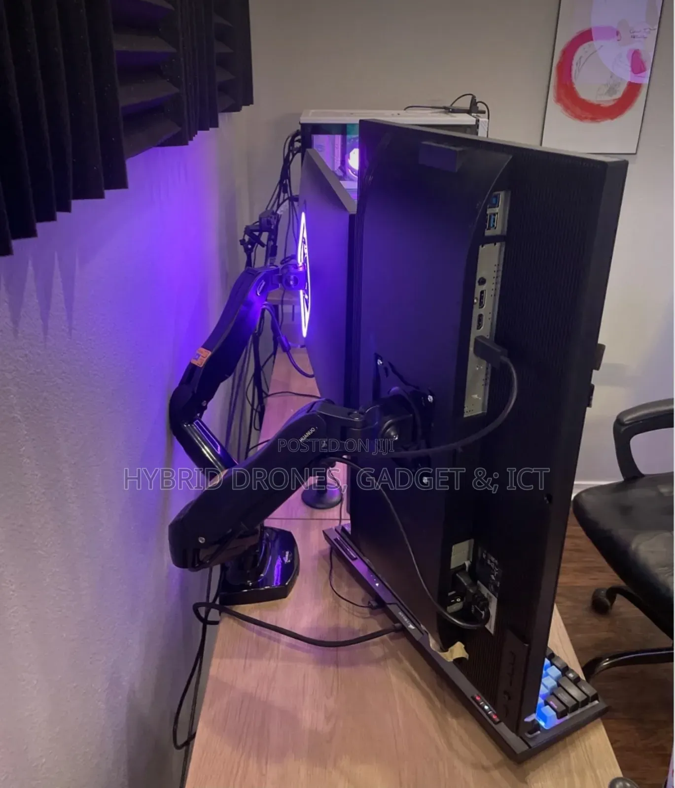 Desktop Monitor Arm Adjustable Dual Carrier Heavy Duty