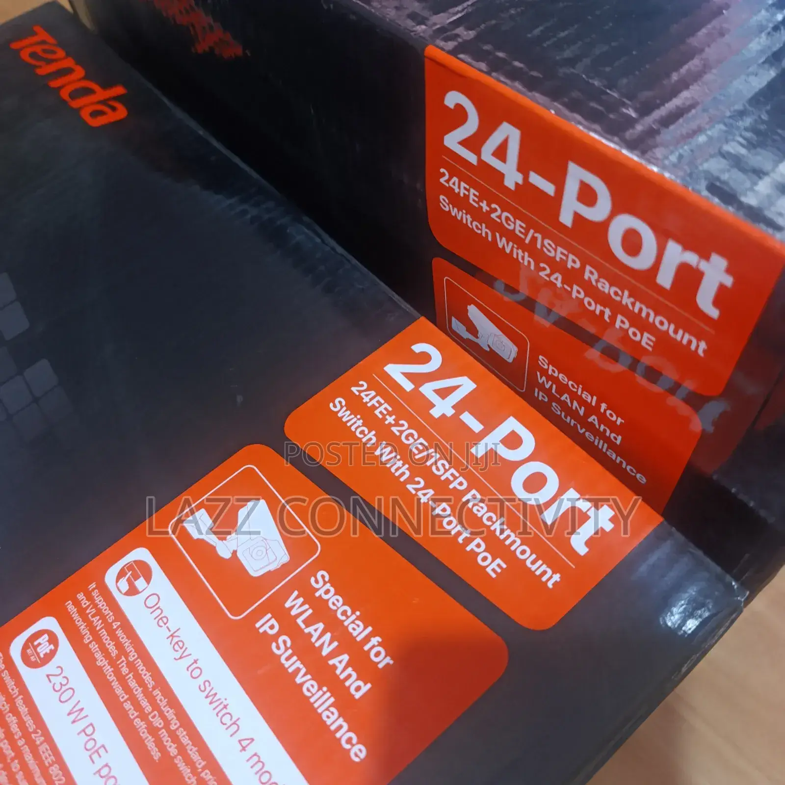 Tenda 24-Port 10/100 Poe and Switch +2ge/1sfp