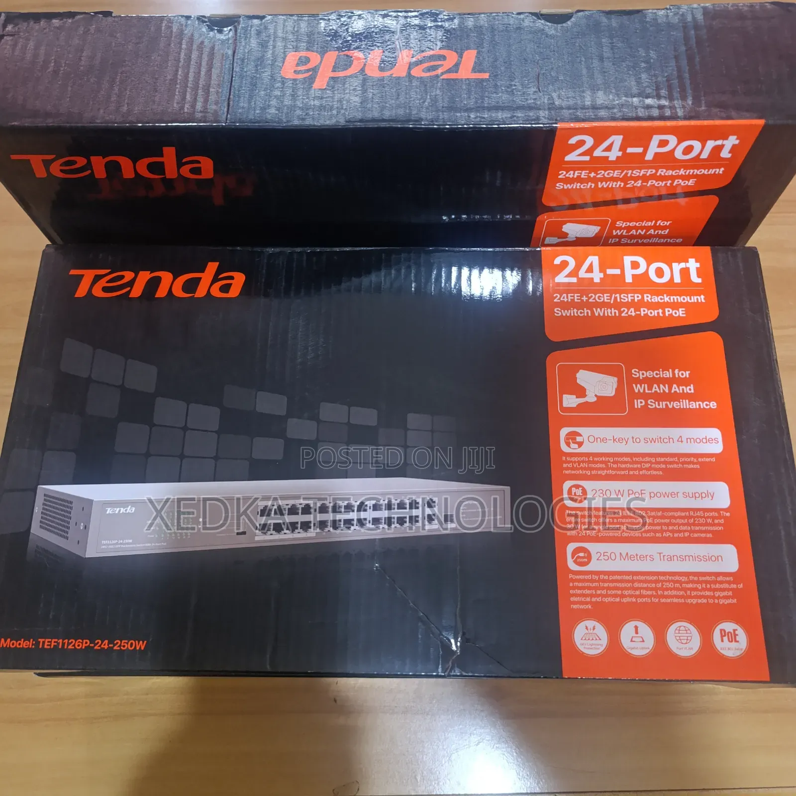 Tenda 24-port 10/100 Poe And Switch +2ge/1sfp
