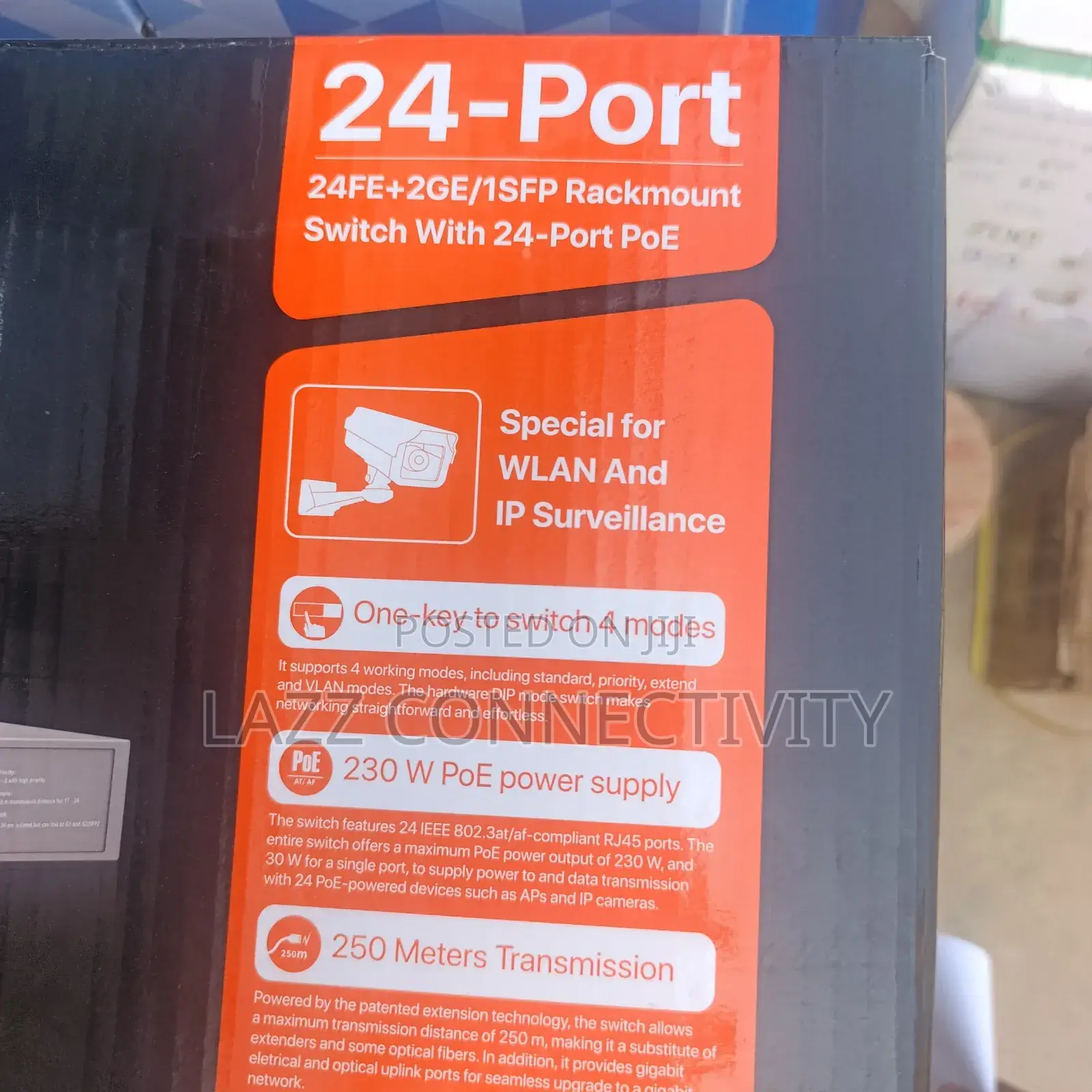 Tenda 24-Port 10/100 Poe and Switch +2ge/1sfp
